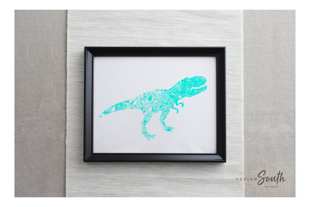 Aqua dinosaur art, wall art prints dinosaur collection in aqua teal blue, aqua dinosaur print, kid art prints dinosaur, bedroom dinosaur art