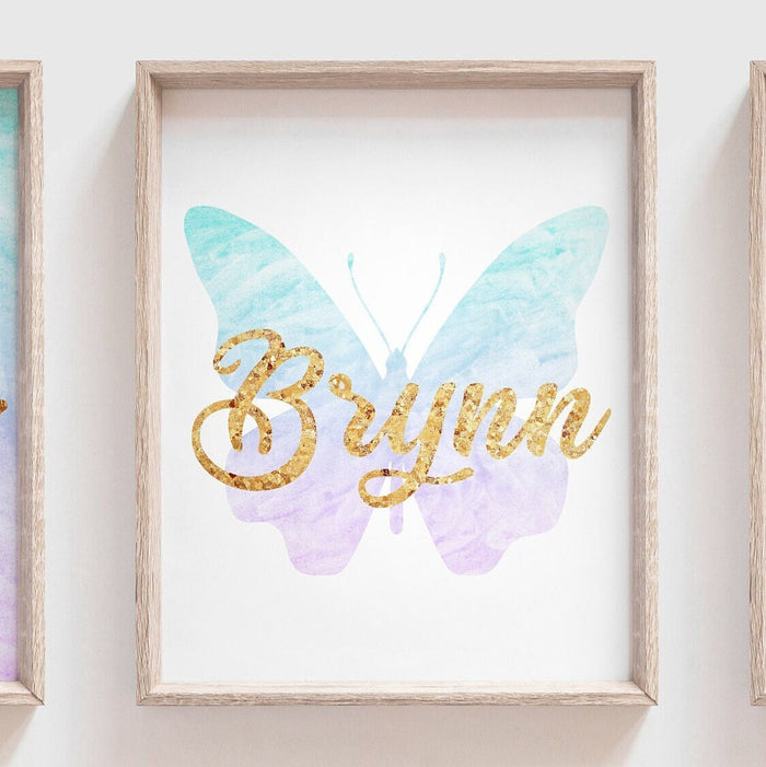Butterfly girl's room wall art, butterfly nursery, heart nursery art, butterfly nursery decor, butterfly wall poster prints decor for girls
