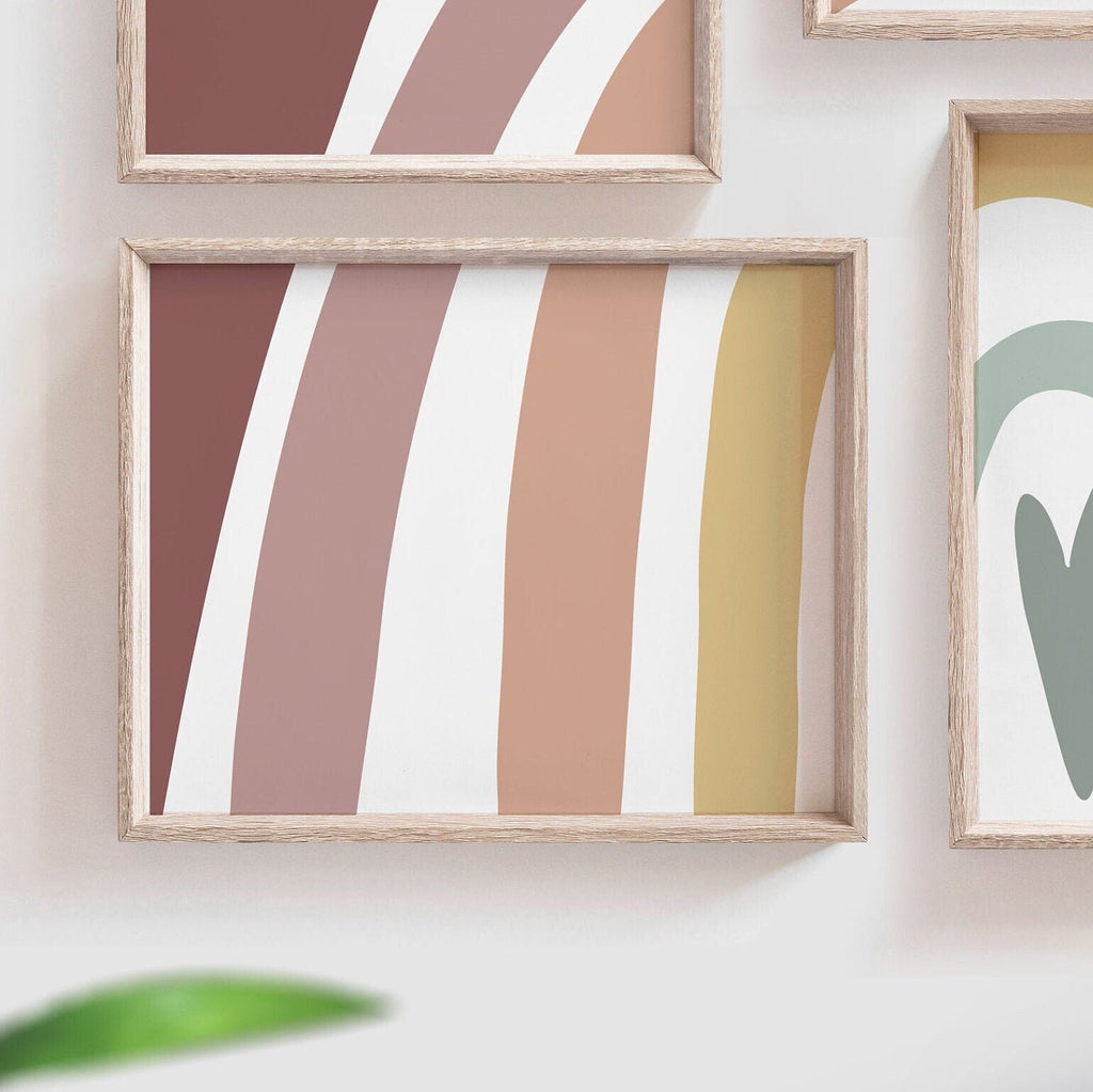 Rainbow nursery decor, gender neutral baby decor, unisex nursery decor, neutral rainbow theme nursery, love print, gender neutral wall ideas