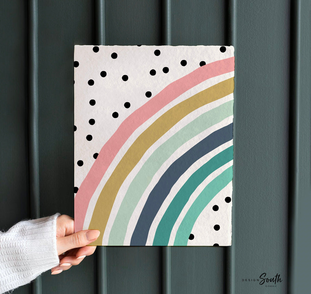 Teal pink little girl room art, baby room pastel rainbow theme decor, girl bedroom rainbow art, gift little girl rainbow, baby girl nursery