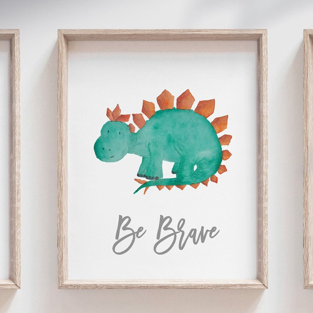 Cute dinosaur print collection, baby boy dinosaur nursery theme, dinosaur wall decor, dinosaur posters, dinosaur bedroom wall art for kids