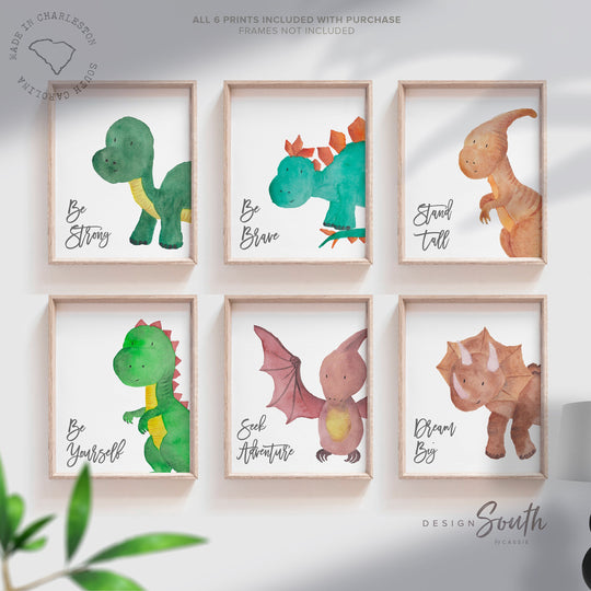 Boys dinosaur bedroom wall art, dinosaur decor for boys, boys dinosaur theme, dinosaur prints, baby boy dinosaurs, dinosaur nursery art boys