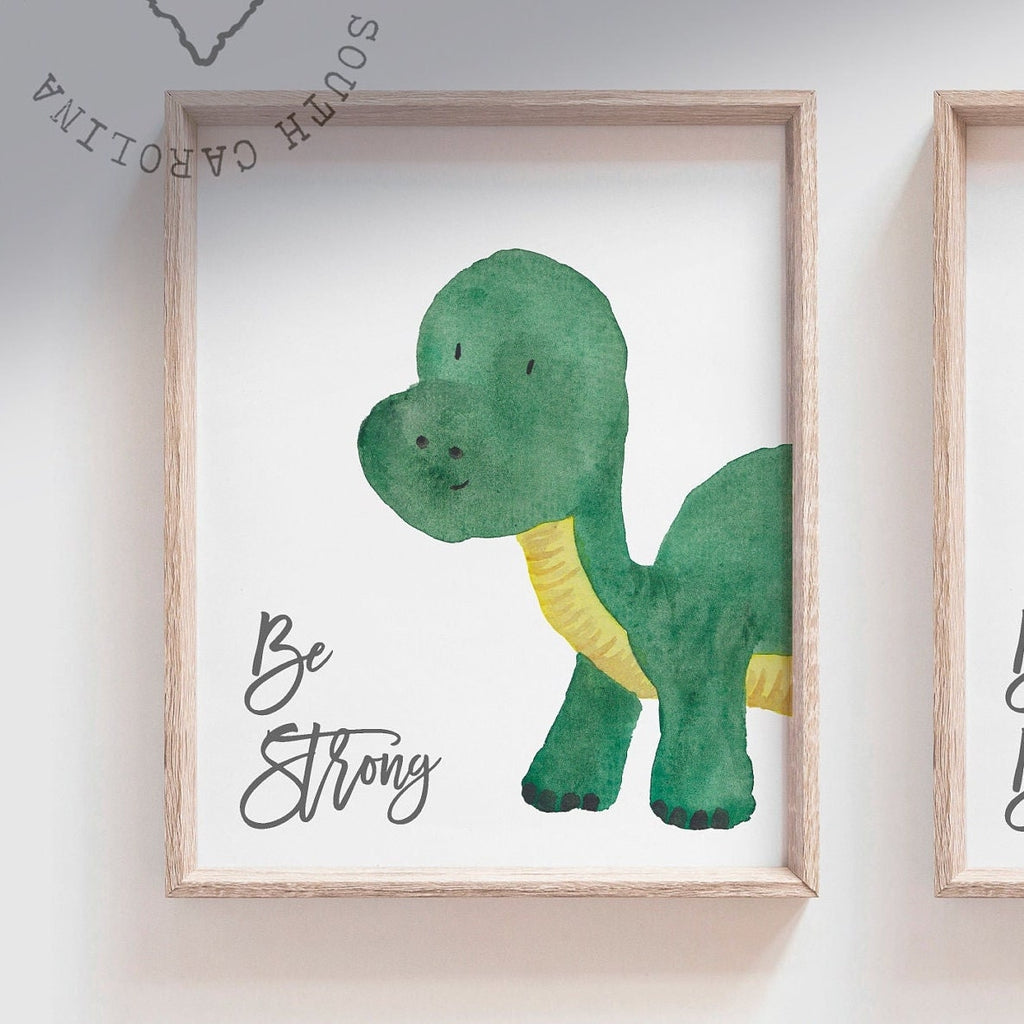 Boys dinosaur bedroom wall art, dinosaur decor for boys, boys dinosaur theme, dinosaur prints, baby boy dinosaurs, dinosaur nursery art boys