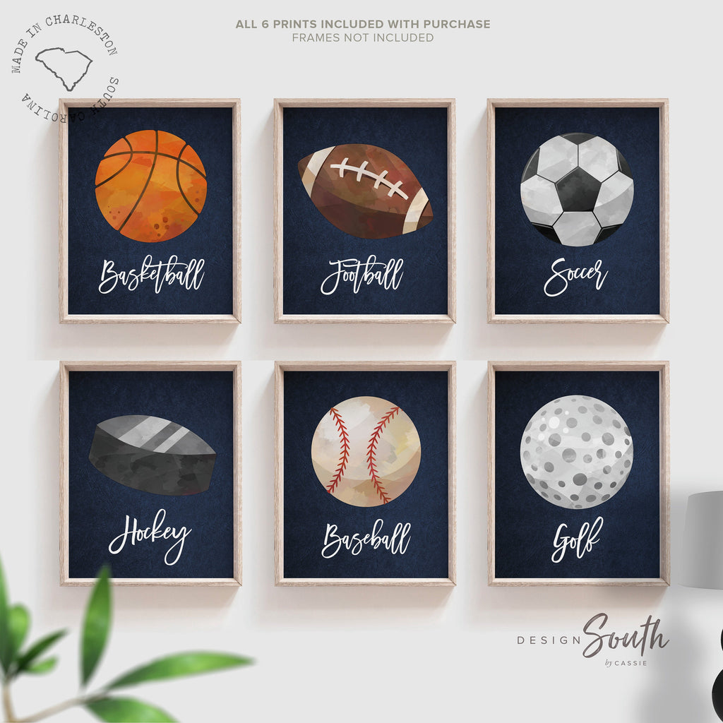 Sports home decor, sports posters boys room, sports wall art, athlete little boy gift, artwork above bed sports theme, basketball football