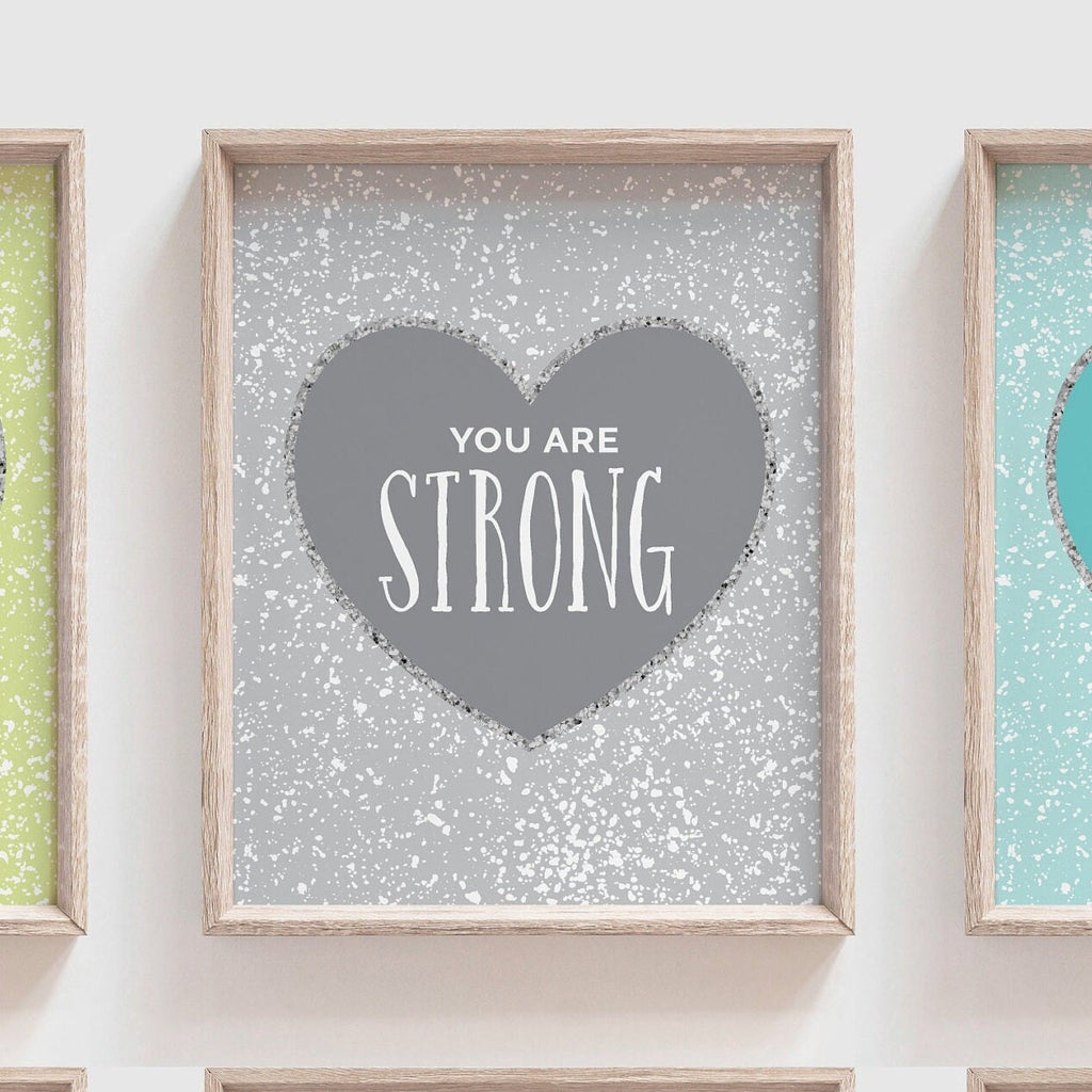 Positive affirmation signs, positive kids art, colorful kid decor, positive wall playroom, wall art idea bright playroom, inspirational wall