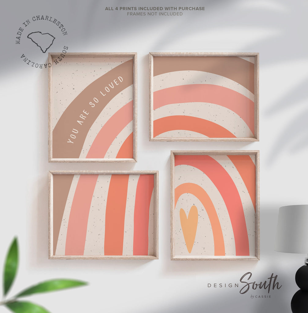 Beautiful girl nursery design ideas, baby girl nursery theme, girl nursery ideas, coral nursery for girl, rainbow themed boho coral colors