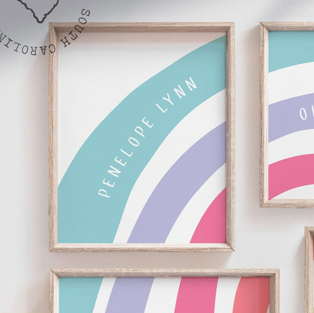 Sister girl room ideas, twin girls room wall art, sister signs, sister gift, little sister big sister wall decor, bedroom for girls rainbows