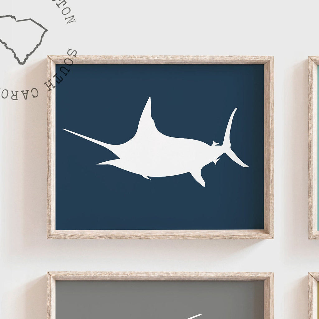 Offshore fishing, offshore fish, boys saltwater fish wall art, marlin nursery, boys fishing theme, fish nursery art boys, marlin fish decor