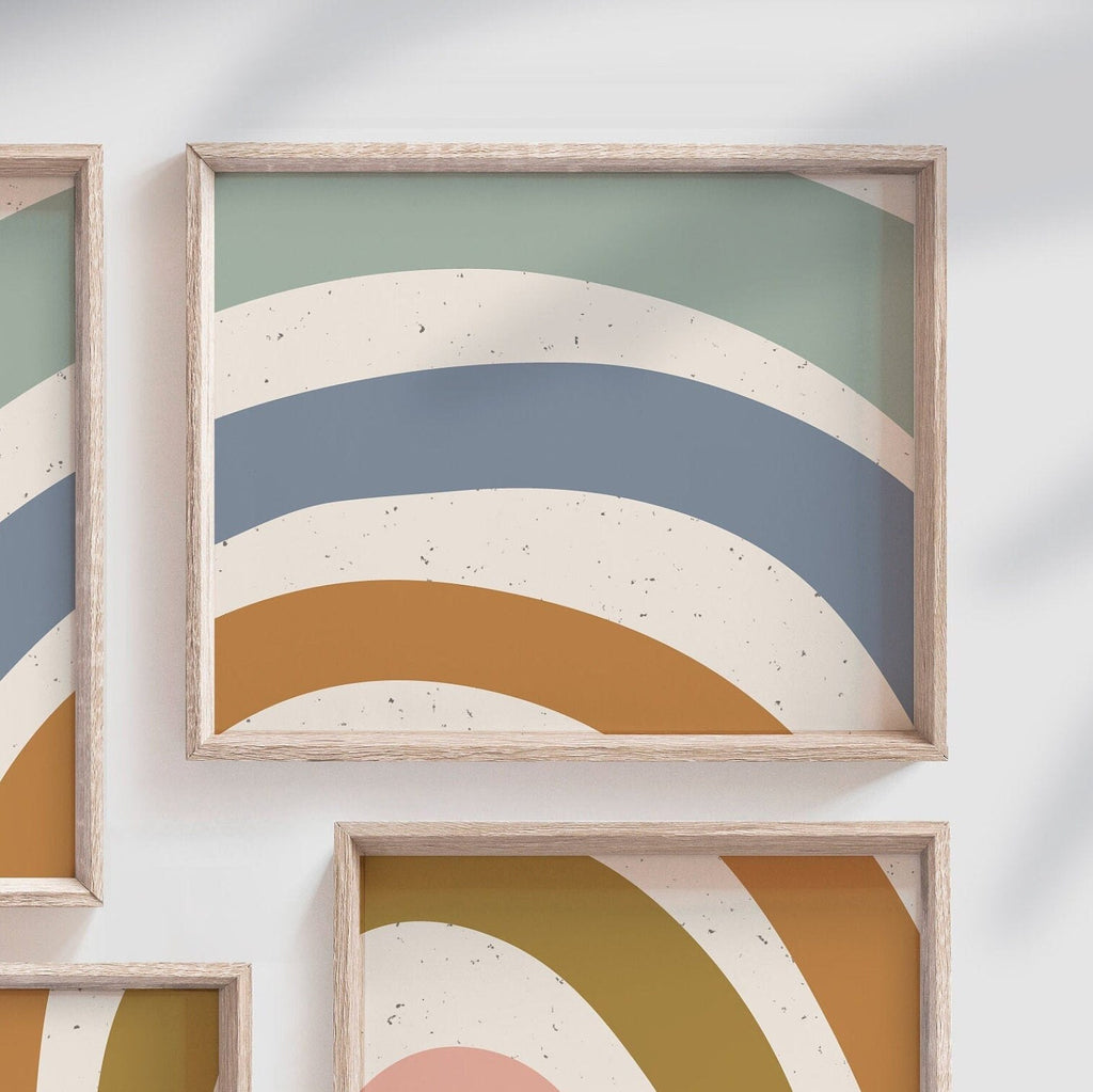 Neutral nursery decor earthy neutral tones, kids neutral playroom wall art, neutral boho rainbow for kids baby children, art gender neutral