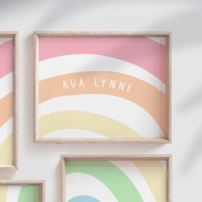 Sister art unicorn colors, pastel rainbow for sisters, wall art pastel soft colors, sister signs, twin girl nursery ideas, pastel twin room