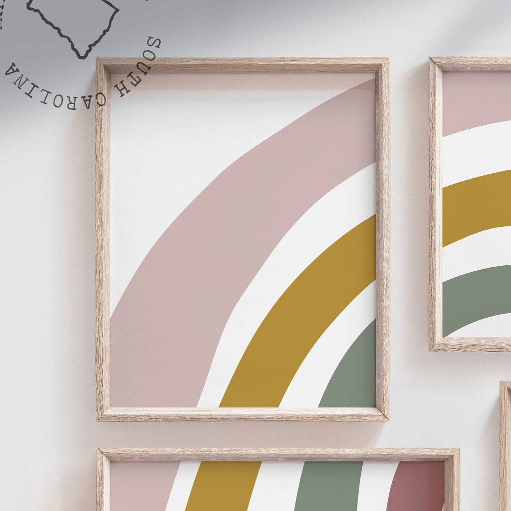 Gender neutral nursery, rainbow decor, unisex nursery decor, neutral rainbow theme nursery, gender neutral wall ideas, nursery neutral theme