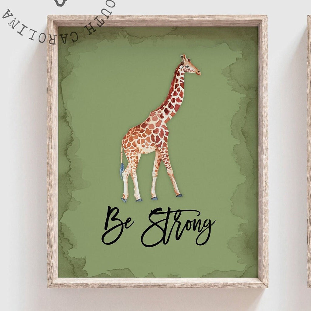 Blue woodland animal wall art, forest animal prints, animal room decor, animal print set, boy woodland, children's room art, kids room decor