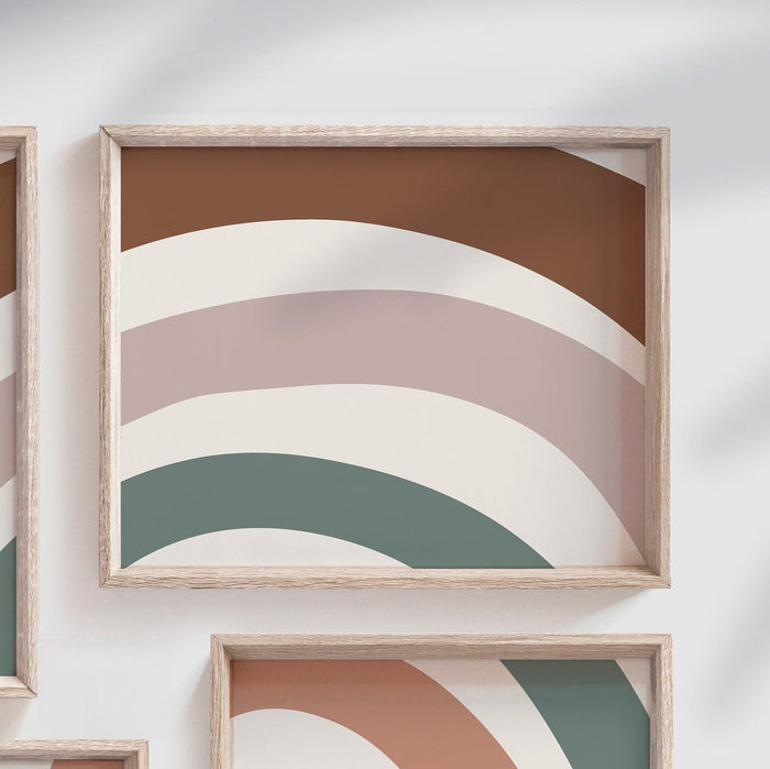 Gender neutral nursery ideas, baby natural color scheme wall art, modern boho rustic beige teal unique decor, personalized name mid century