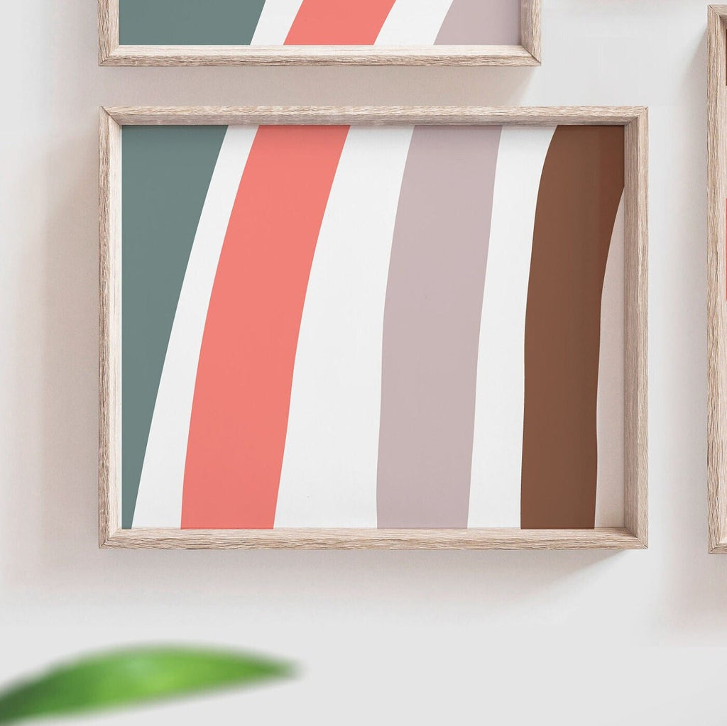 Gender neutral nursery ideas, baby natural color scheme wall art, modern boho rustic beige teal unique decor, personalized name mid century