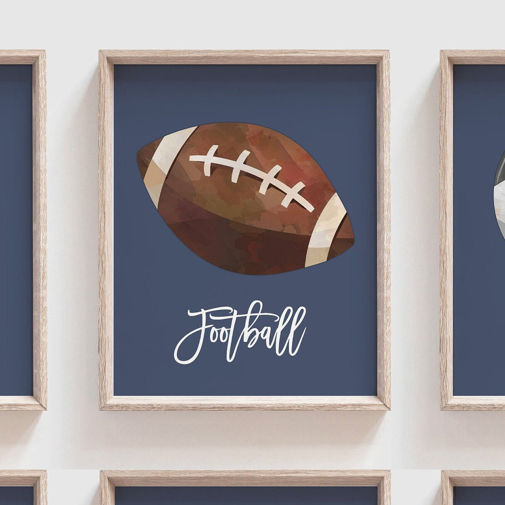 Sports home decor, sports posters boys room, sports wall art, athlete little boy gift, gallery statement wall sports, basketball football
