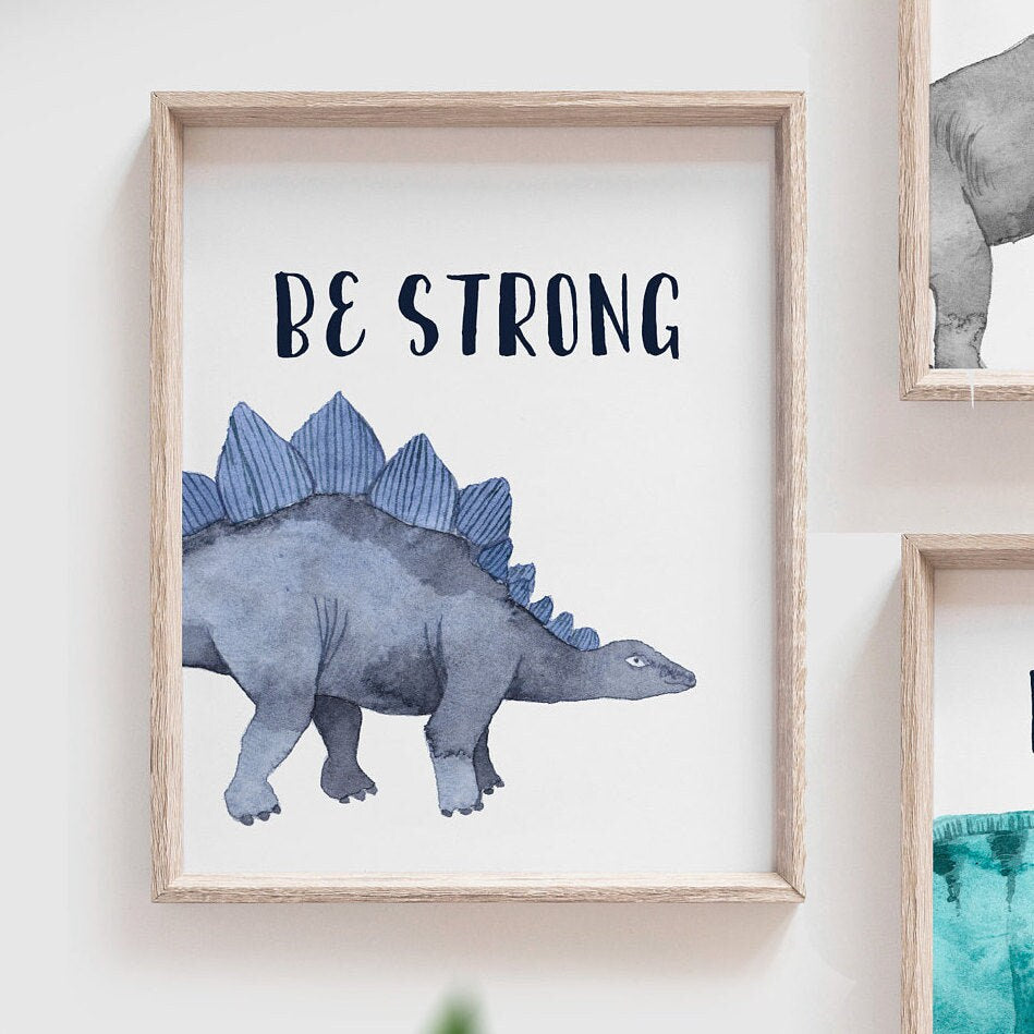 Toddler room dinosaur wall art, dinosaur playroom wall ideas, green blue gray dinosaur theme, dinosaur images set 6 wall art, dino nursery