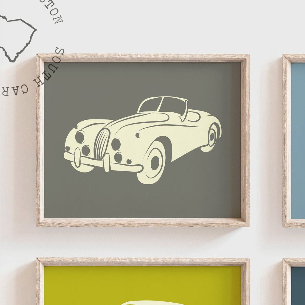 Boys truck and car nursery art, boys bedroom art, boys car art, boys car nursery, classic cars nursery, vintage cars nursery, car baby gift