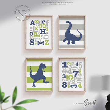 Dinosaur wall art, t-rex, dinosaur wall decor, dinosaur nursery, dinosaur bedroom, boy wall art, green dinosaur, t-rex wall art, t rex decor