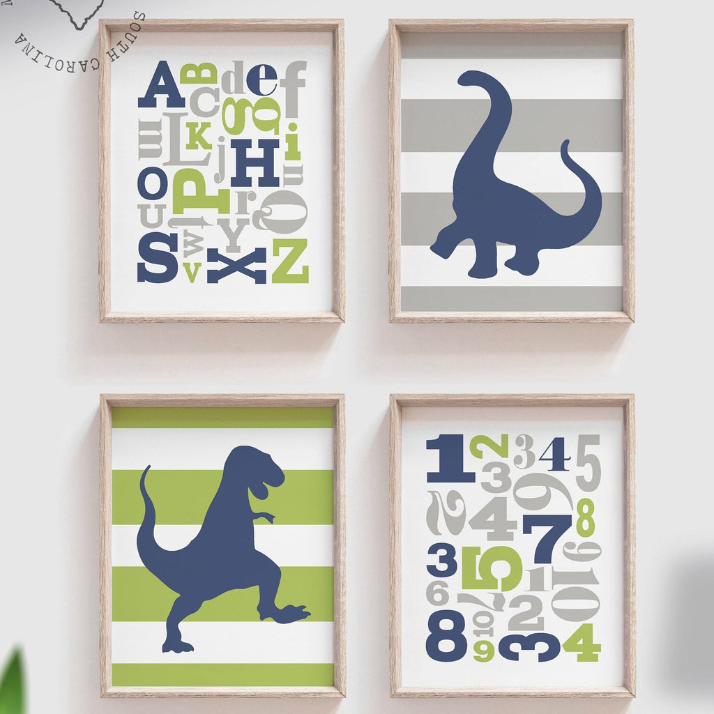 Dinosaur wall art, t-rex, dinosaur wall decor, dinosaur nursery, dinosaur bedroom, boy wall art, green dinosaur, t-rex wall art, t rex decor