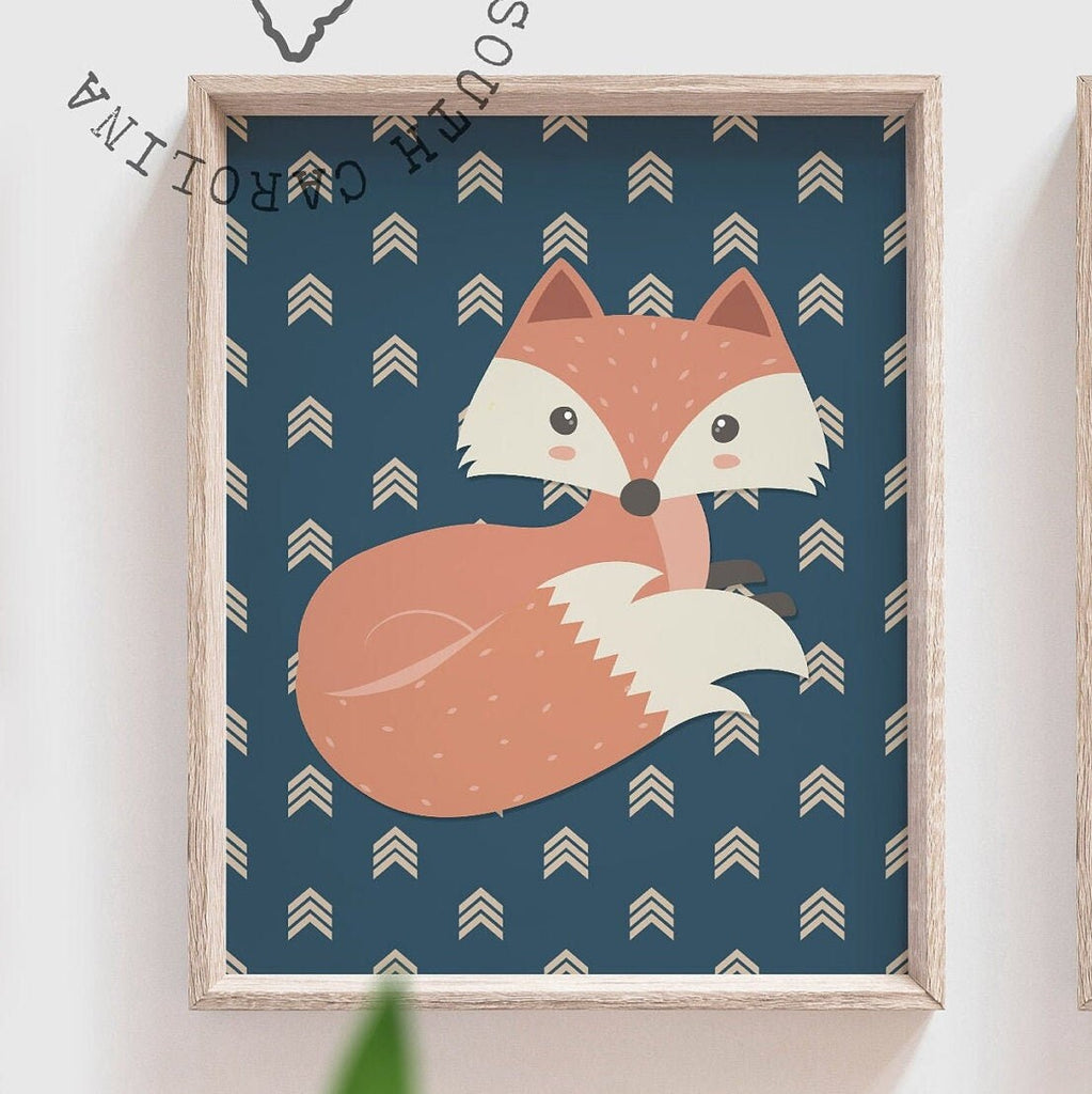 Greatest adventure nursery outdoors, arrows baby boy fox theme, woodland animal theme for kids bedroom, wall art big boy woodland, fox gift