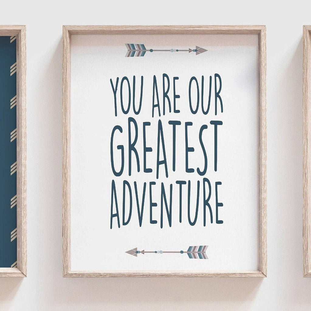 Greatest adventure nursery outdoors, arrows baby boy fox theme, woodland animal theme for kids bedroom, wall art big boy woodland, fox gift