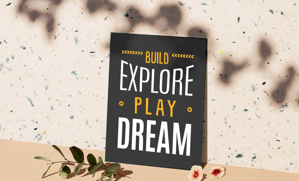 Build explore play dream, big boy bedroom construction, digger prints, digger wall art, boys construction theme bedroom, boys bedroom decor