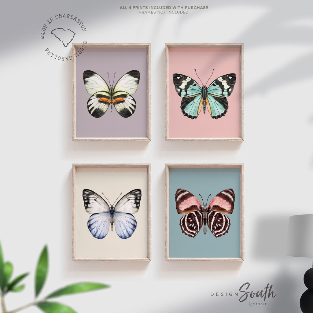 Girls butterfly decor, bathroom bedroom decor ideas, baby girl nursery butterfly themed, baby butterfly art, girl butterfly print wall decor