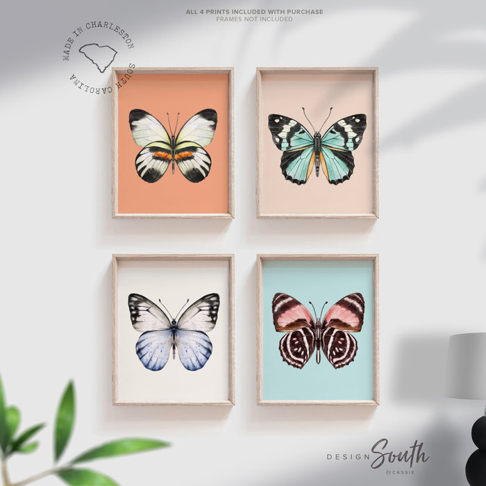 Butterfly nursery art, girls bedroom wall art butterflies, girls butterfly art, girls butterfly bedroom, girls butterfly nursery themed art
