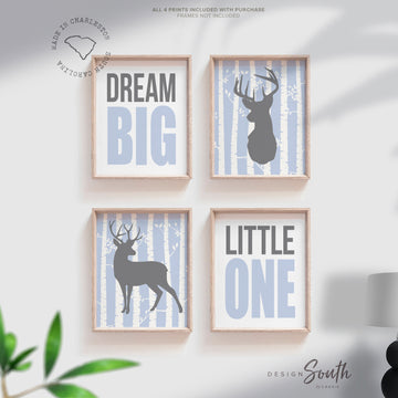 Baby blue deer, baby blue deer boys nursery, baby boy deer nursery wall art, deer nursery, baby blue and gray deer, boys deer nursery blue