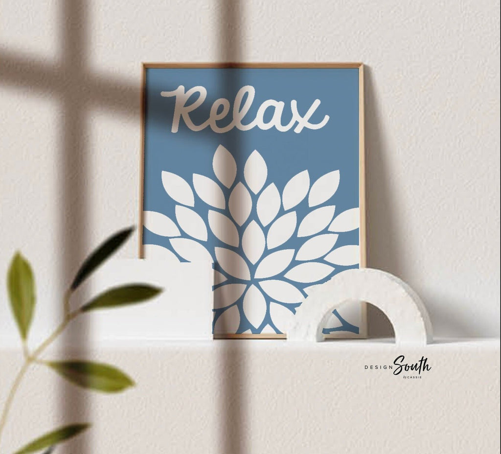 Bathroom decor for girls, adult bathroom decor, soak, relax, unwind, pink blue and teal bathroom decor, bathroom wall art prints for girls