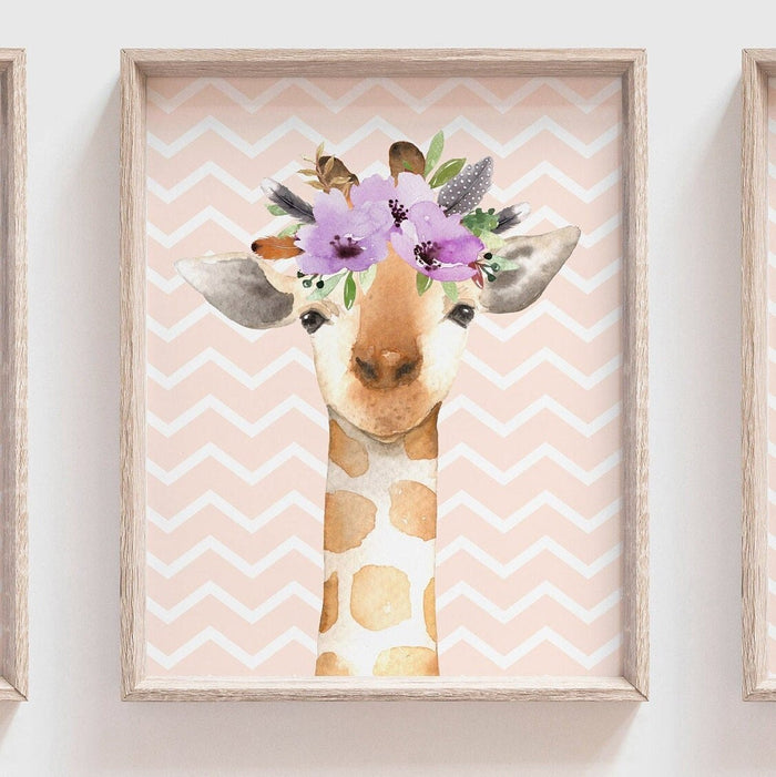 Fawn nursery print, woodland fawn nursery, woodland girl art prints, woodland baby animals, blush baby girl art, nursery decor fawn deer