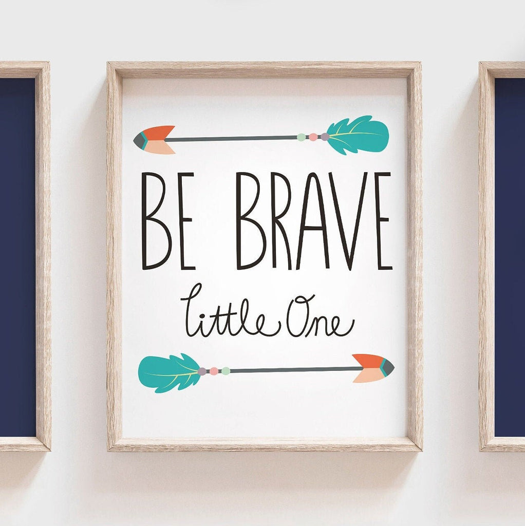 Nursery wall decor cute animals, woodland nursery decor, gender neutral nursery decor, woodland animal wall art, baby animals fox be brave