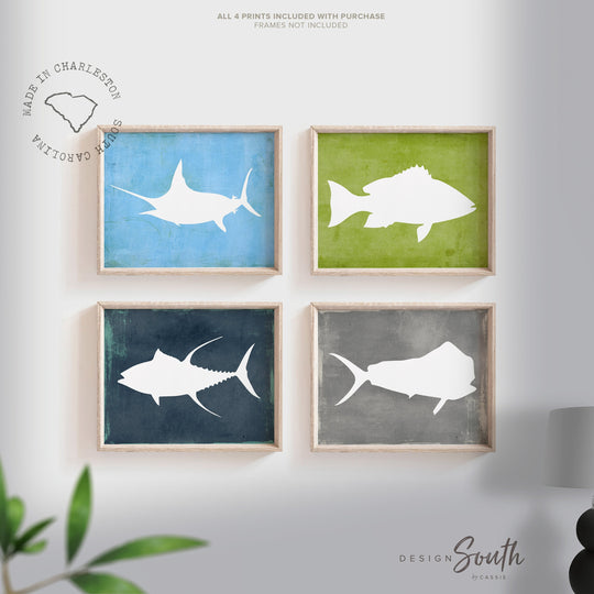 Offshore fishing, offshore fish, boys saltwater fish wall art, marlin nursery, boys fishing theme, fish nursery art boys, marlin fish decor