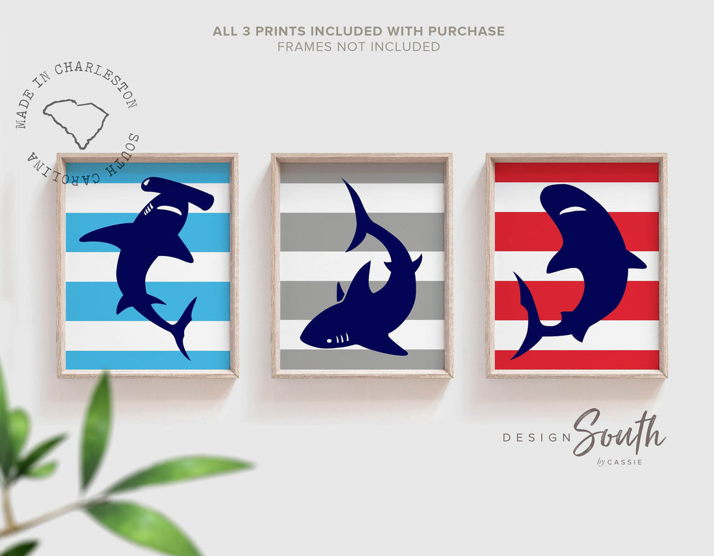 Kids room sharks, toddler shark room, shark decor, boy wall art, big boy bedroom, shark playroom, wall art for boy, bedroom decor, boys room