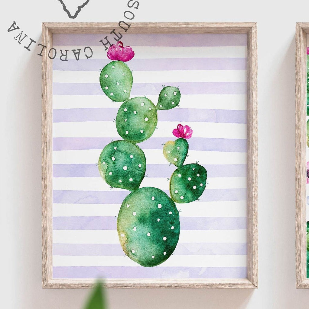 Llama girl artwork, llama gift for girl, alpaca baby gift, purple nursery wall art, llama art print, succulents, alpaca decor, llama lover