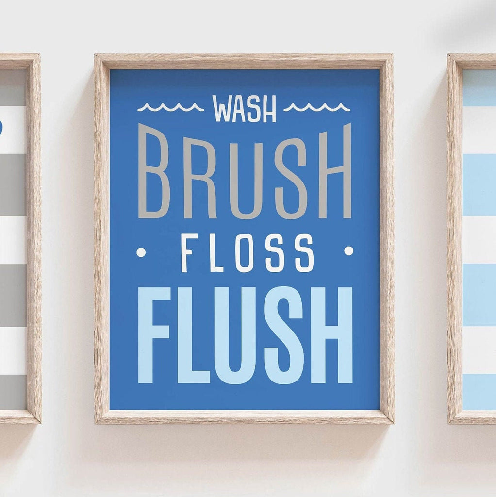 Boys nautical bathroom, children blue gray shark wall art, gift for toddler, boys bathroom wall prints, baby boy bathroom decor accessories