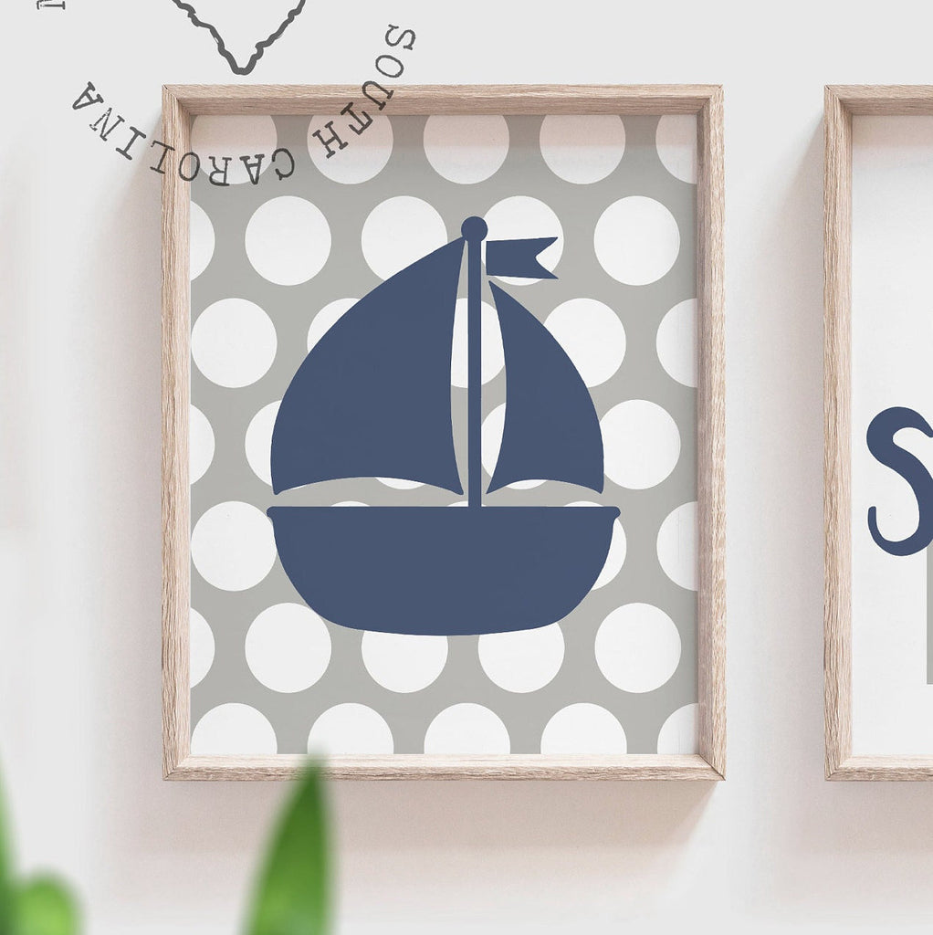 Boys whale nursery navy and gray, nautical nursery for boys, whale baby boys art, nautical boys bedroom decor, wall art boys bedroom sailor
