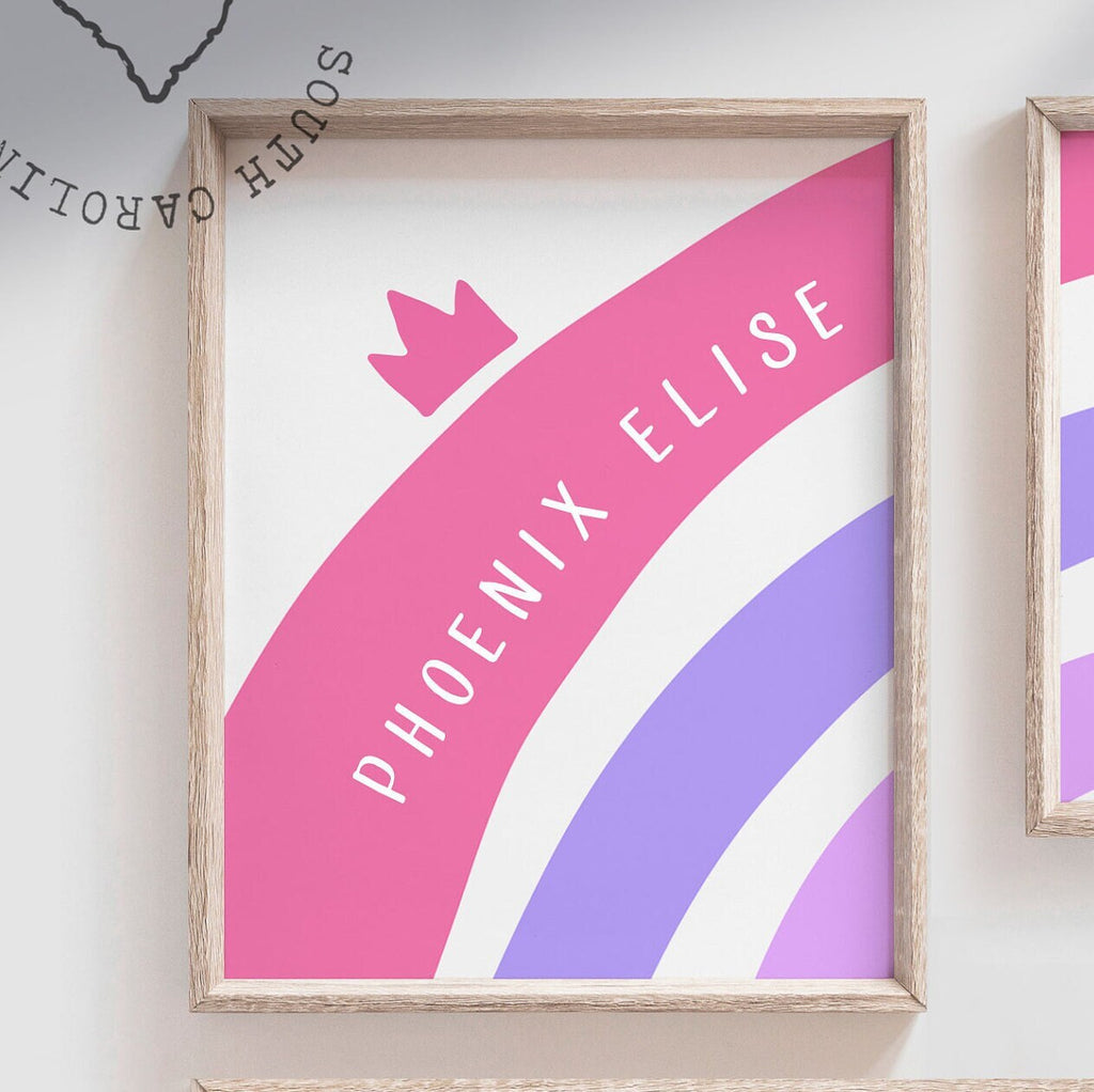 Girls rainbow room, wall mural bedroom ideas for girl, pink purple rainbow bedroom decor, nursery colorful rainbow, toddler girl room ideas