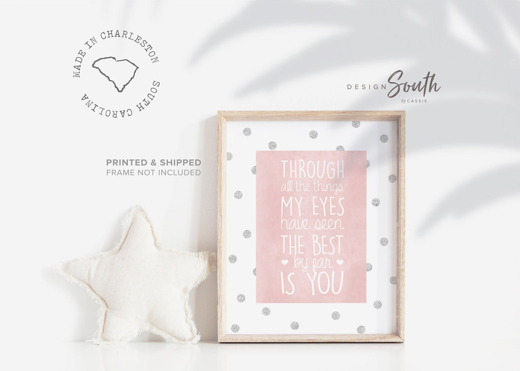 Girls nursery decor, girls bedroom decor, quote for girls nursery or bedroom, girls quote, inspiring quote for girls, beautiful quote, pink