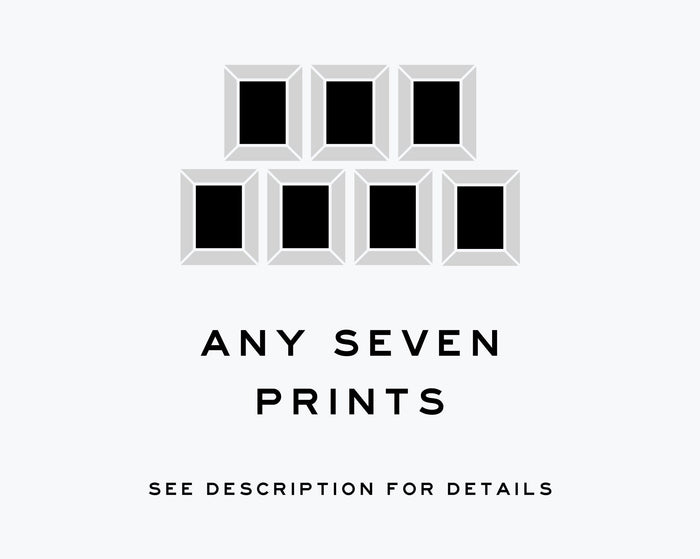 Any set of seven prints for design south, nursery decor for children, bathroom wall decor, girls decor, boys decor, twin nursery decor