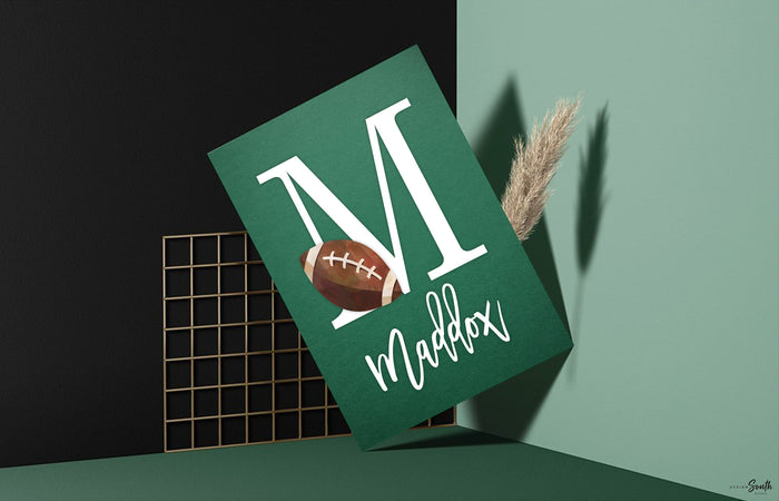 Sports nursery decor, sports art boys room, kids bedroom personalized sports prints, artwork above crib sports theme, sports boys monogram