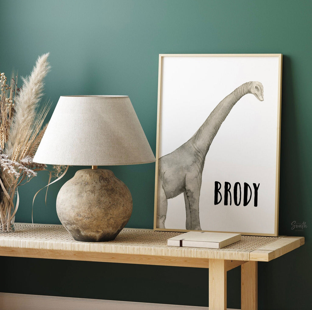 Dinosaur monograms, dinosaur personalized names set 2 prints, custom kids dinosaur wall art, boy girl dinosaur ideas, neutral dinosaur kids