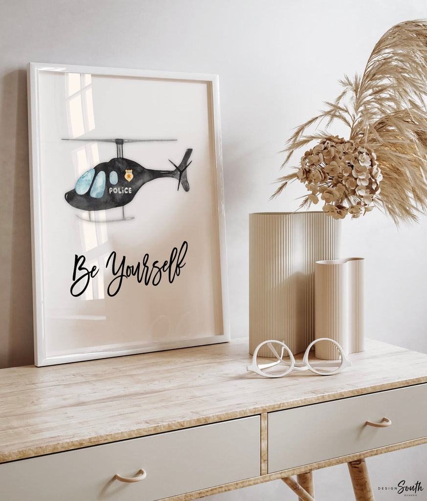 Rescue vehicle wall art, emergency vehicles nursery art, toddler room decor, big boy bedroom, transportation nursery, vehicles wall art set