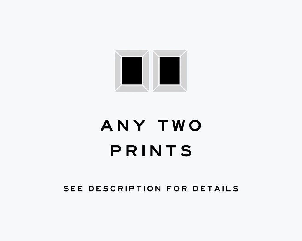 Any two prints, design south, nursery prints, bedroom prints, bathroom prints, children, adults