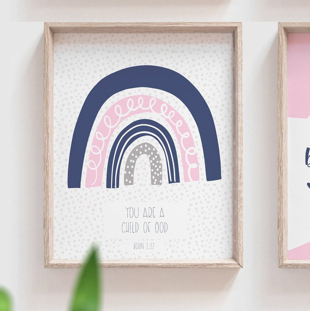 Girls religious nursery, pink navy nursery christian, moon and stars bible verse nursery, scriptures girl room wall decor, Psalm scriptures