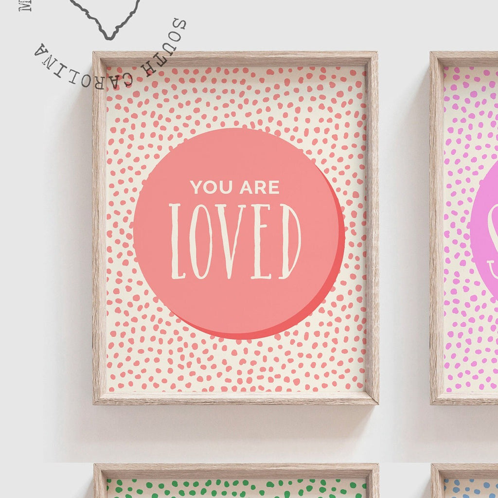 Kids positive affirmation wall art poster printables, pastel rainbow colored room decor, children playroom ideas, pastel baby nursery art