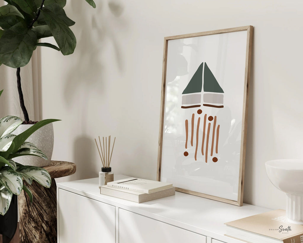 Boho wall art prints, boho gallery wall, boho prints set of six modern mid century, terracotta teal mustard desert wall prints, boho kid art