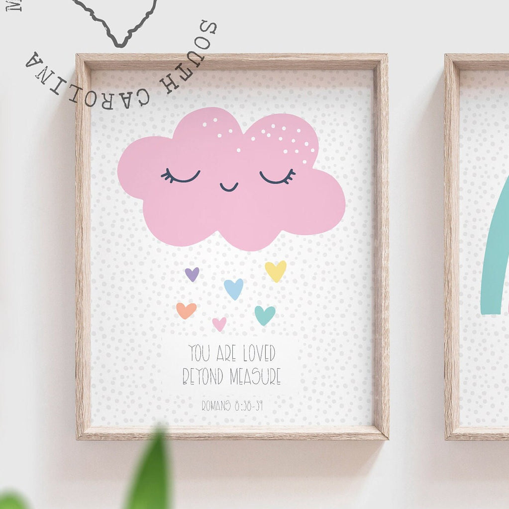 Christian nursery wall decor, bible verse wall art, nursery bible wall art, church nursery room decor, christian nursery or bedroom wall art