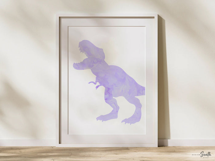 Girl dinosaur hearts rainbows, girl purple dinosaur themed nursery, girl dinosaur bedroom wall art, purple dinosaur, 6 girly dinosaur prints