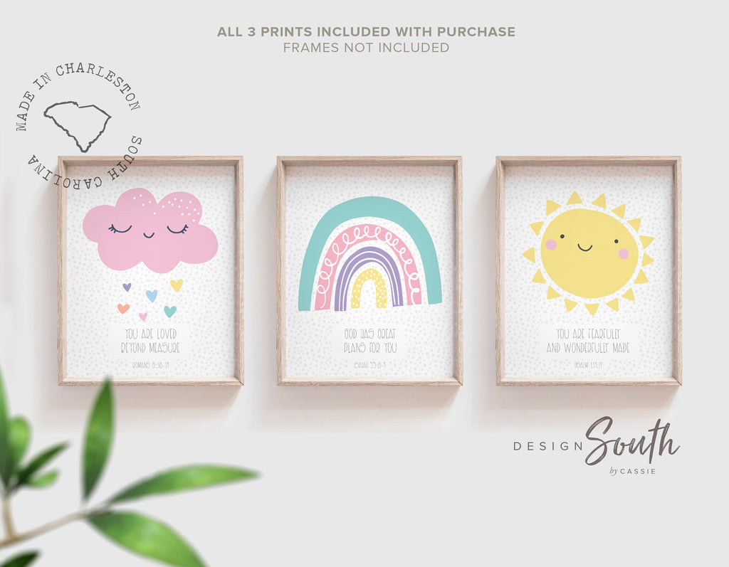 Christian nursery wall decor, bible verse wall art, nursery bible wall art, church nursery room decor, christian nursery or bedroom wall art